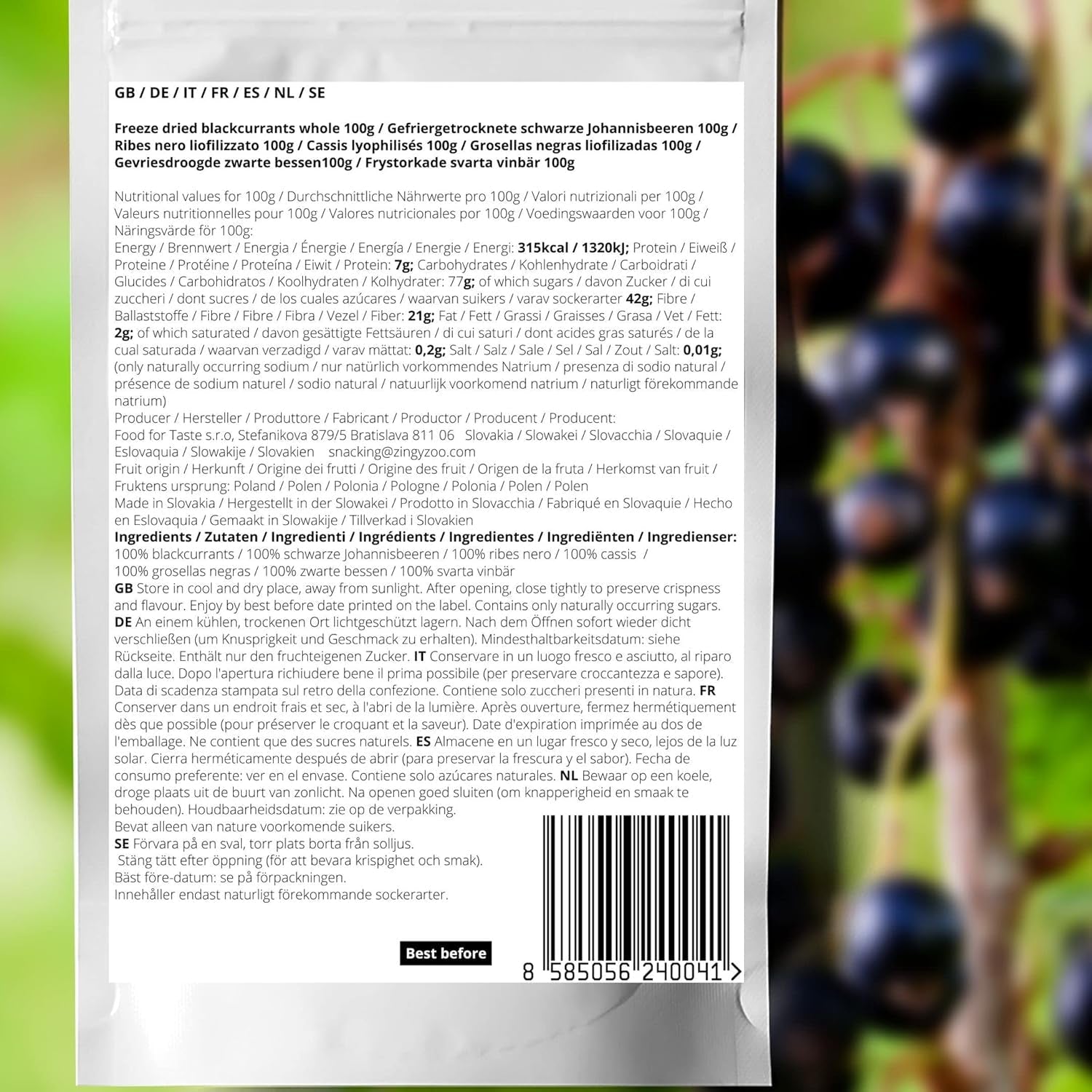 Frystorkade svarta vinbär | 100 % naturliga torkade vinbär | Inget tillsatt socker Hälsosamt frystorkat godis | Frystorkade frukter Frystorkade frukter Dehydrerade produkter Naty Shop