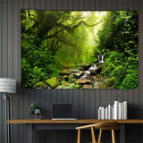 Matta gobeläng skogsduk träd vattenfall dimma Hem - Tillbehör och dekorationer Naty Shop Hälsningar 200L X 150B Cm