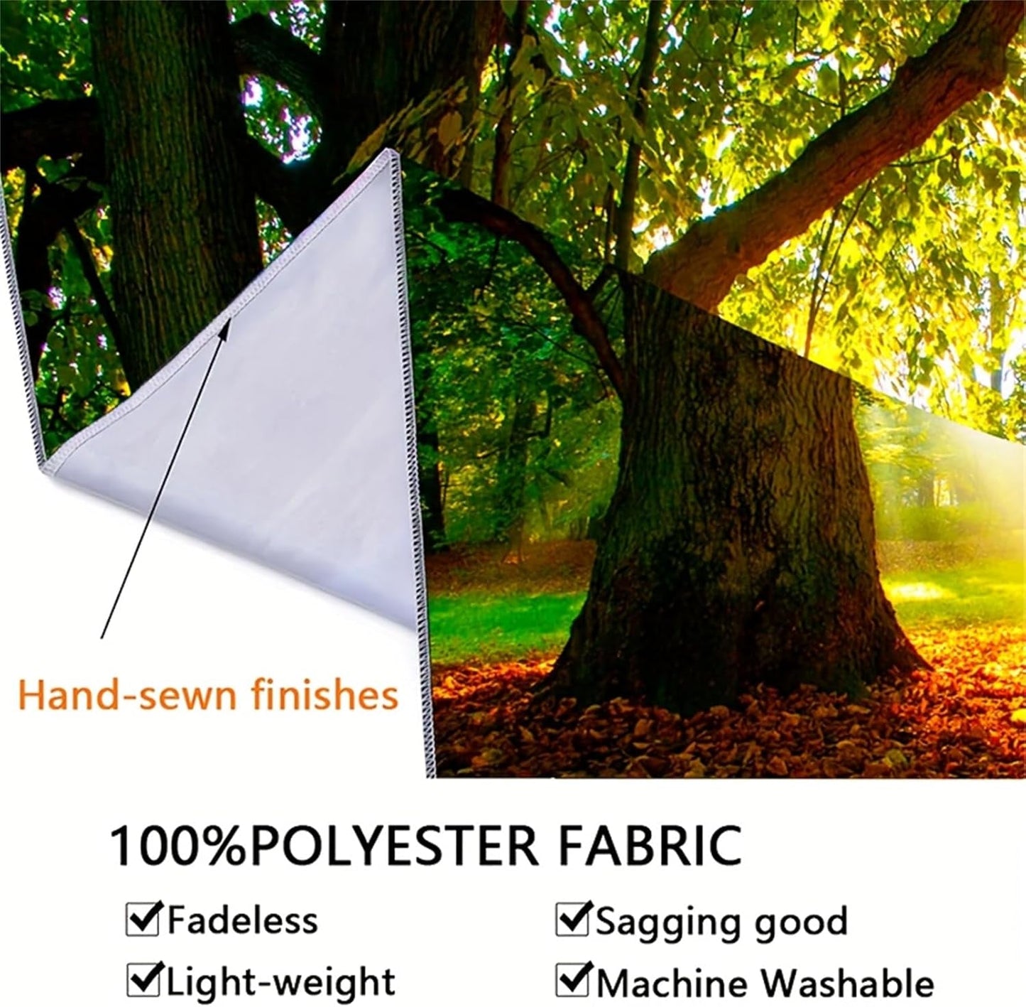 Matta gobeläng skog canvas träd sol himmel Hem - Accessoarer och dekorationer Naty Shop