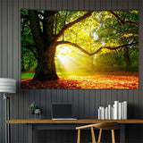 Matta gobeläng skog canvas träd sol himmel Hem - Tillbehör och dekorationer Naty Shop 200L X 150B Cm