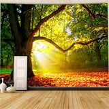 Matta gobeläng skog canvas träd sol himmel Hem - Accessoarer och dekorationer Naty Shop