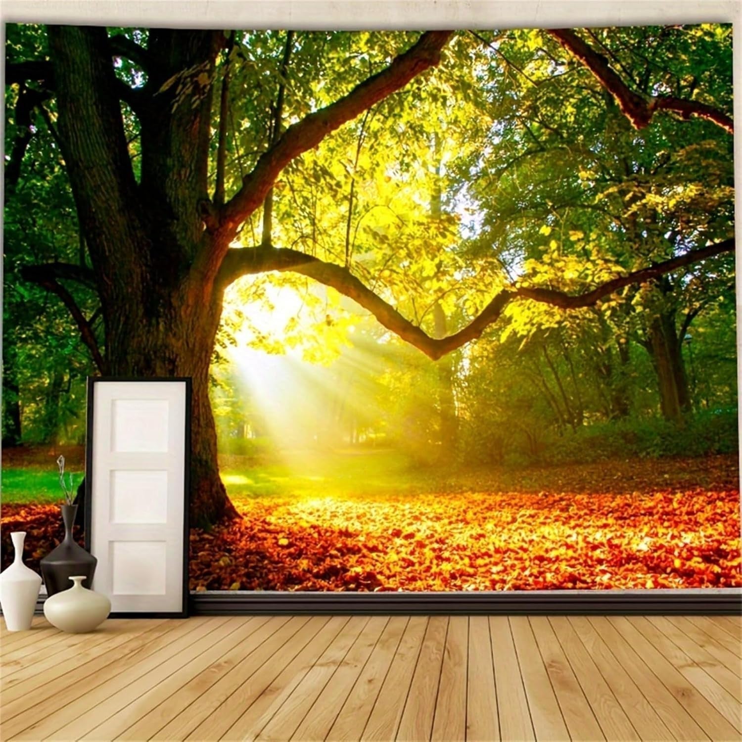 Matta gobeläng skog canvas träd sol himmel Hem - Accessoarer och dekorationer Naty Shop