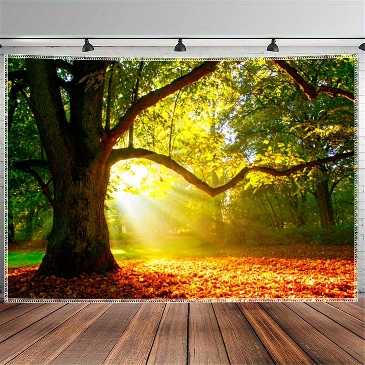 Matta gobeläng skog canvas träd sol himmel Hem - Accessoarer och dekorationer Naty Shop