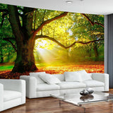Matta gobeläng skog canvas träd sol himmel Hem - Tillbehör och dekorationer Naty Shop 300L X 180B Cm