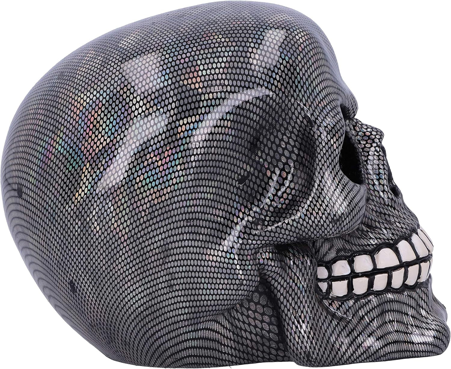 Holografisk fisknätskalle Silver Holografisk fisknätskalle Ornament Silver 16,5 cm Statyetter och skulpturer Naty Shop