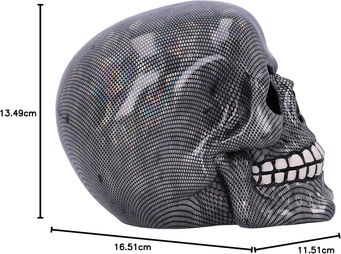 Holografisk fisknätskalle Silver Holografisk fisknätskalle Ornament Silver 16,5 cm Statyetter och skulpturer Naty Shop