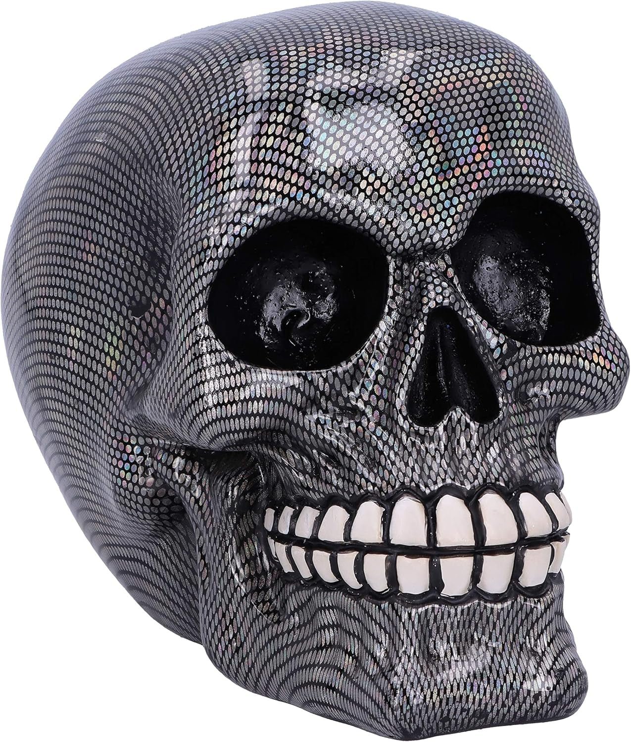 Holografiskt silverfisknätskalle Silver Holografiskt fisknätskalleprydnad Silver 16,5 cm Statyetter & skulpturer Naty Shop Standardtitel