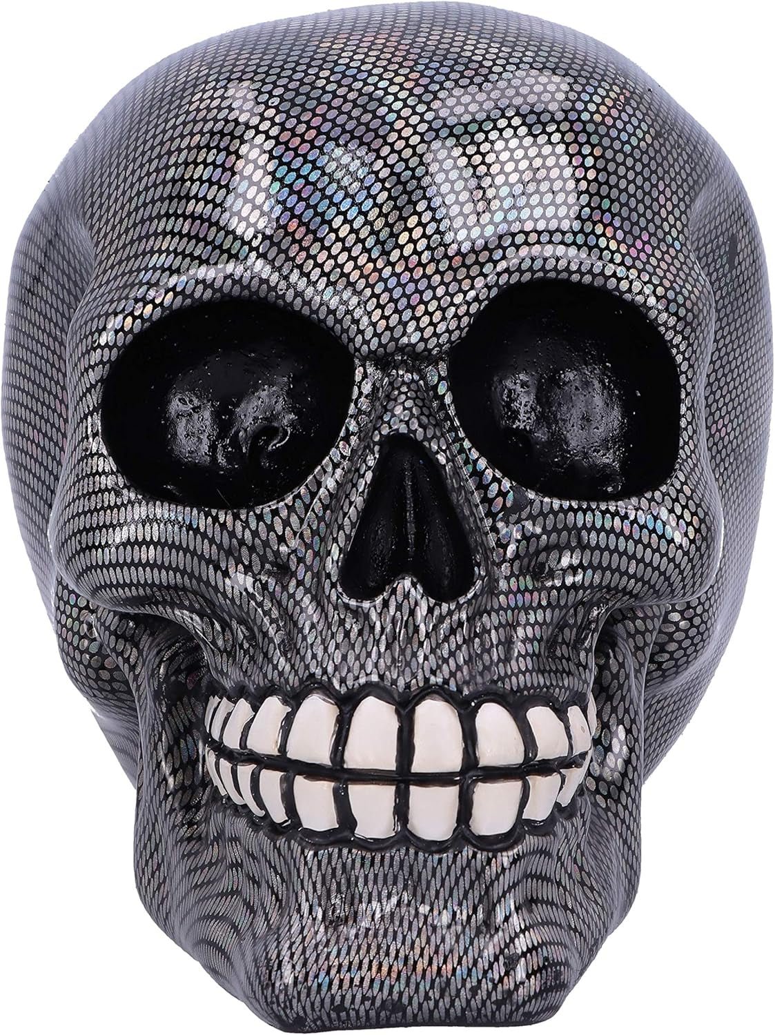 Holografisk fisknätskalle Silver Holografisk fisknätskalle Ornament Silver 16,5 cm Statyetter och skulpturer Naty Shop