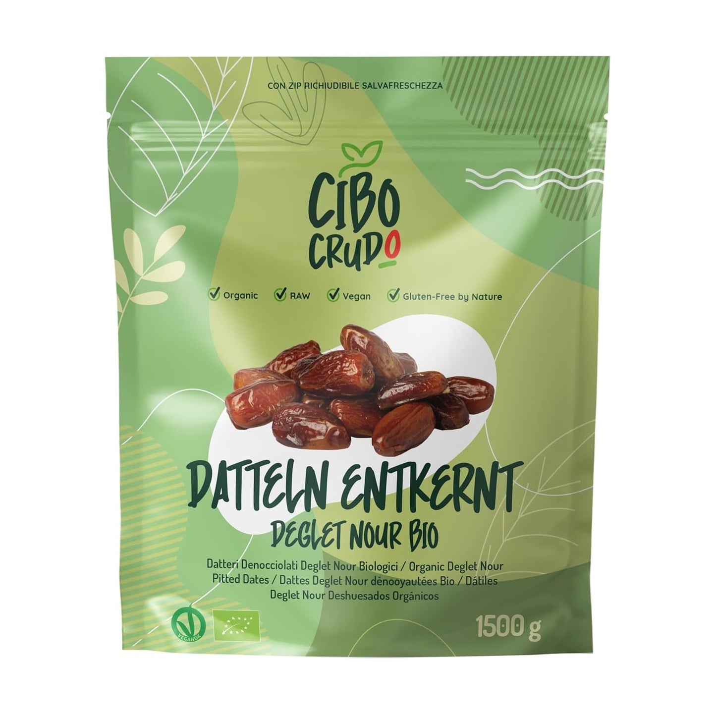 Deglet Nour Bio fröfria dadlar - 500g. Naturliga ekologiska Deglet Nour torkade dadlar. Torkade dadlar. Naty Shop uttorkade produkter 1,5 kg Data Deglet