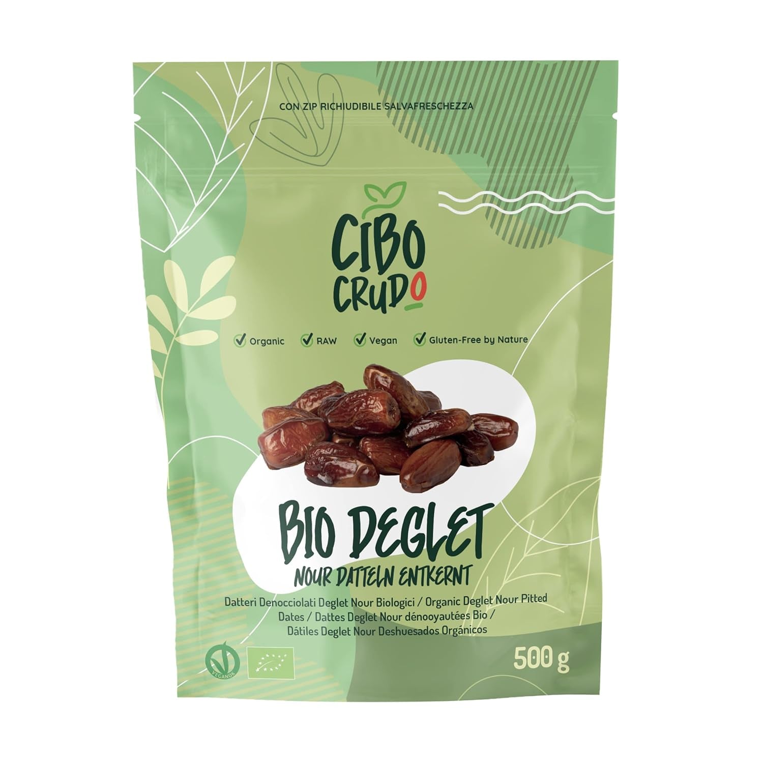 Deglet Nour Bio fröfria dadlar - 500g. Naturliga ekologiska Deglet Nour torkade dadlar. Torkade dadlar. Dehydrerade produkter Naty Shop 500G Data Deglet