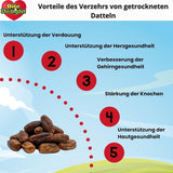 Bite & Delight torkade dadlar - Hela, torkade och naturliga - Aromatiska sötsaker - Läckra och saftiga - Färdiga fruktsnacks - Vegansk - Inget tillsatt socker - 1250g Naty Shop torkade produkter
