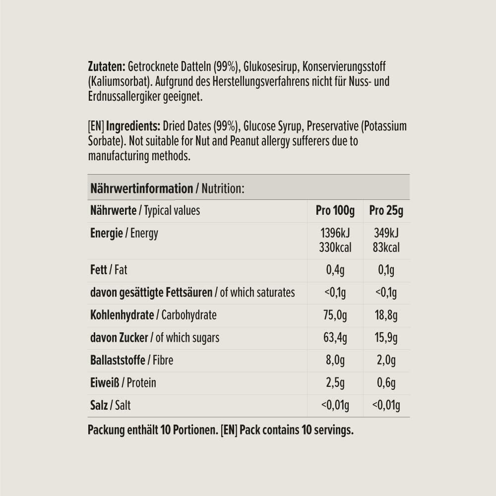 Torkade och kärnfria dadlar, 250g Naty Shop torkade produkter