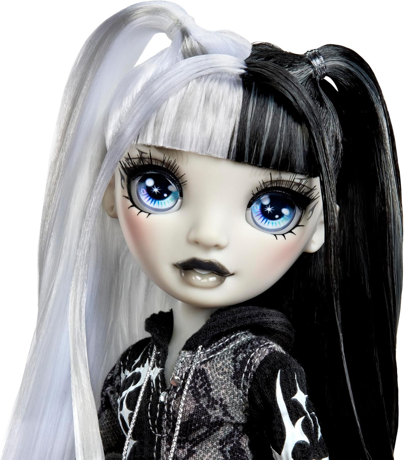 Girls Night Rainbow High Shadow High - Heather Grayson - 28cm modedocka i nyanser av grått, svart och vitt hår och outfit med accessoarer och kam - För samlare och barn från 6 år och uppåt