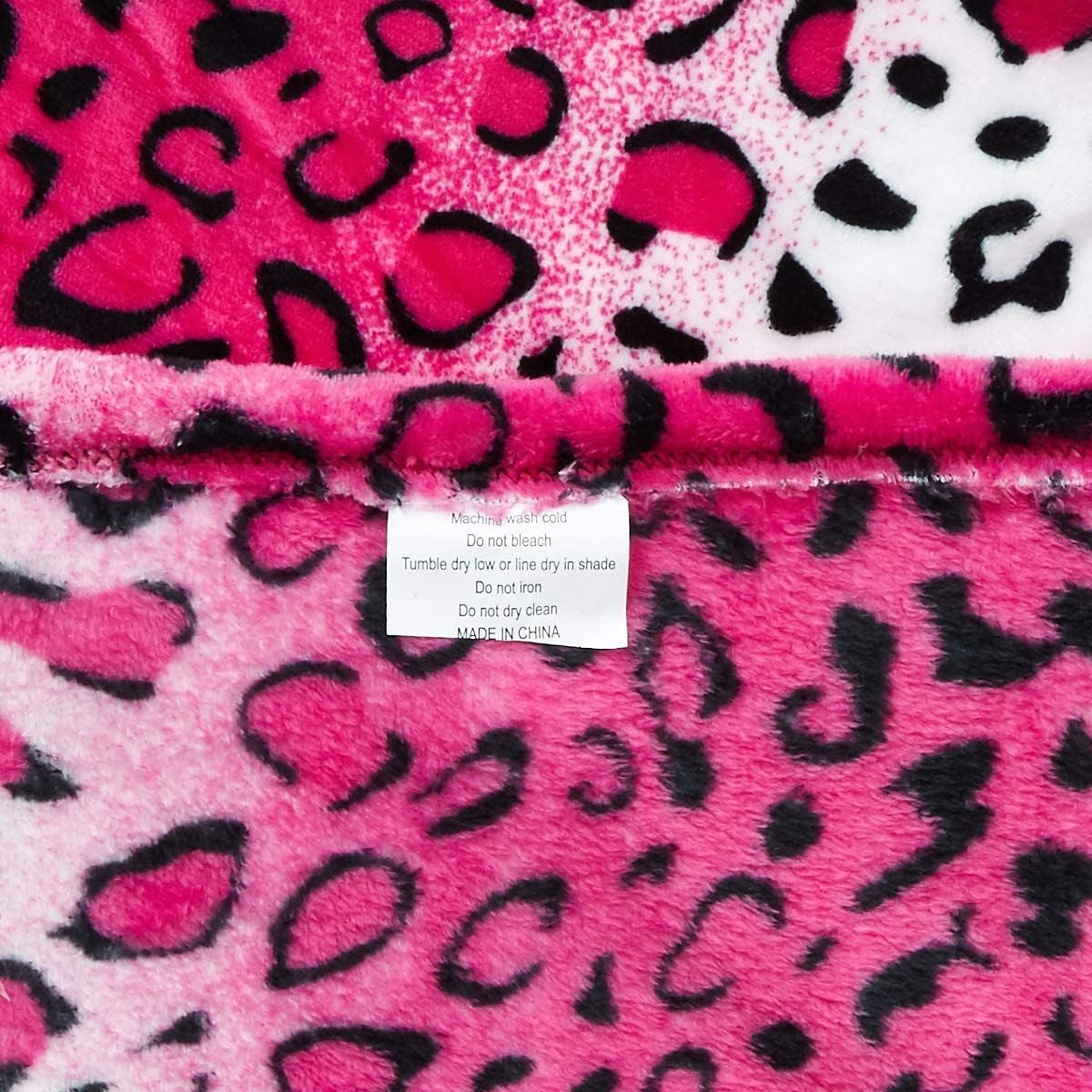 Hem Måste Drottning/Kung Zebra Giraff Safari Djurtryck Hela säsongen Super Mjuk Varm Soffa Sängfilt Säng Storlek Rosa Polyester Rosa Leopard Täcken & täcken Naty Shop