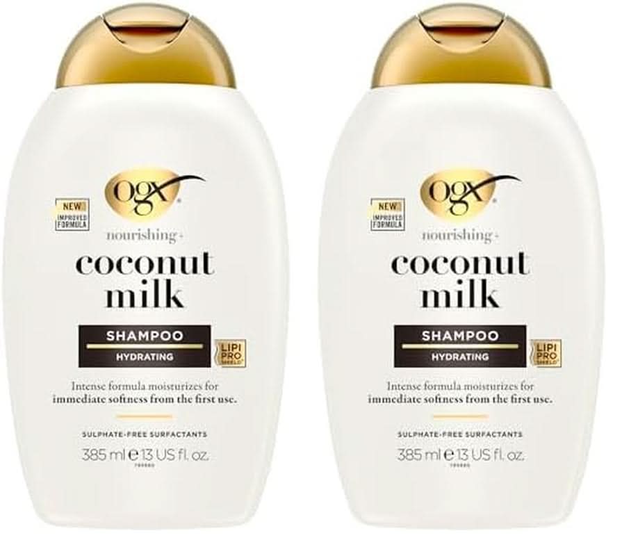 Schampo med kokosmjölk OGX (385 ml), fuktgivande effekt Dusch och bad Naty Shop 2 x 385 ml