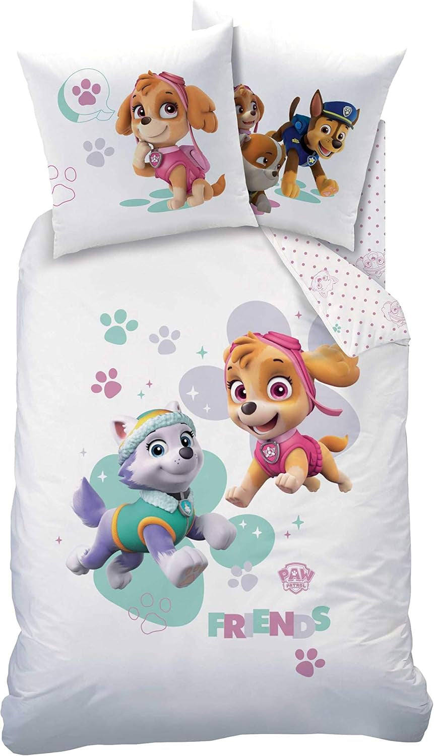 Paw Patrol sängkläder, 2 st, för tjejer Sängkläder - barn Naty Shop