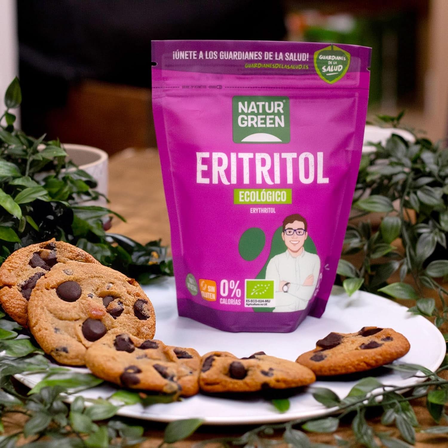 Bio Erythritol, naturligt sötningsmedel, ekologiskt, lågt glykemiskt index, 500 gram sötningsmedel Naty Shop