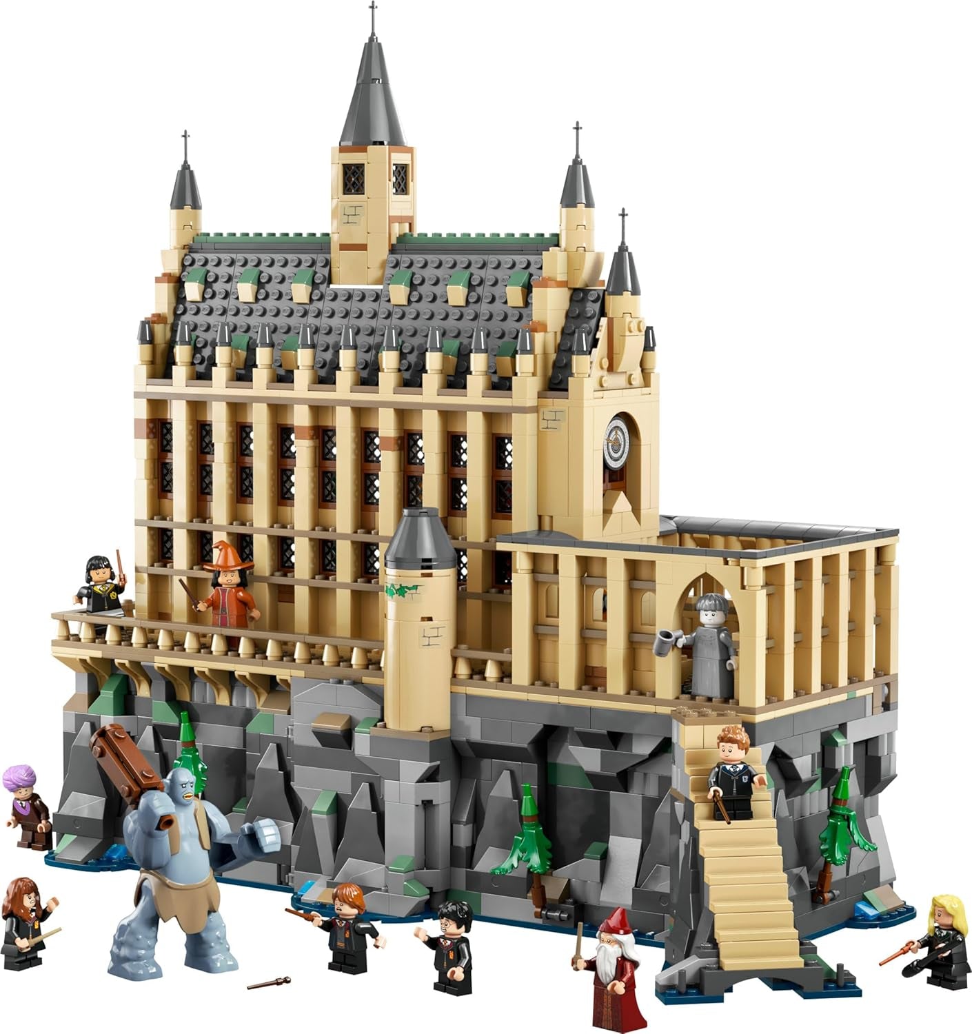 LEGO Harry Potter Hogwarts Castle: The Great Hall, samlarleksak med 11 minifigurer inklusive Hermione Granger, magisk present till pojkar och flickor 76435 Byggset Besuche den LEGO-Store