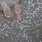 50st Liten Zirconia Rhombus Glitter Nagelstenar Nyckelringar Blandade Färger Glittrande Strass Nagelberlocker Mini Rhombus Nagelkristaller Diamantnaglar Strass Nagelberlocker Nageltillbehör Nagelkonst
