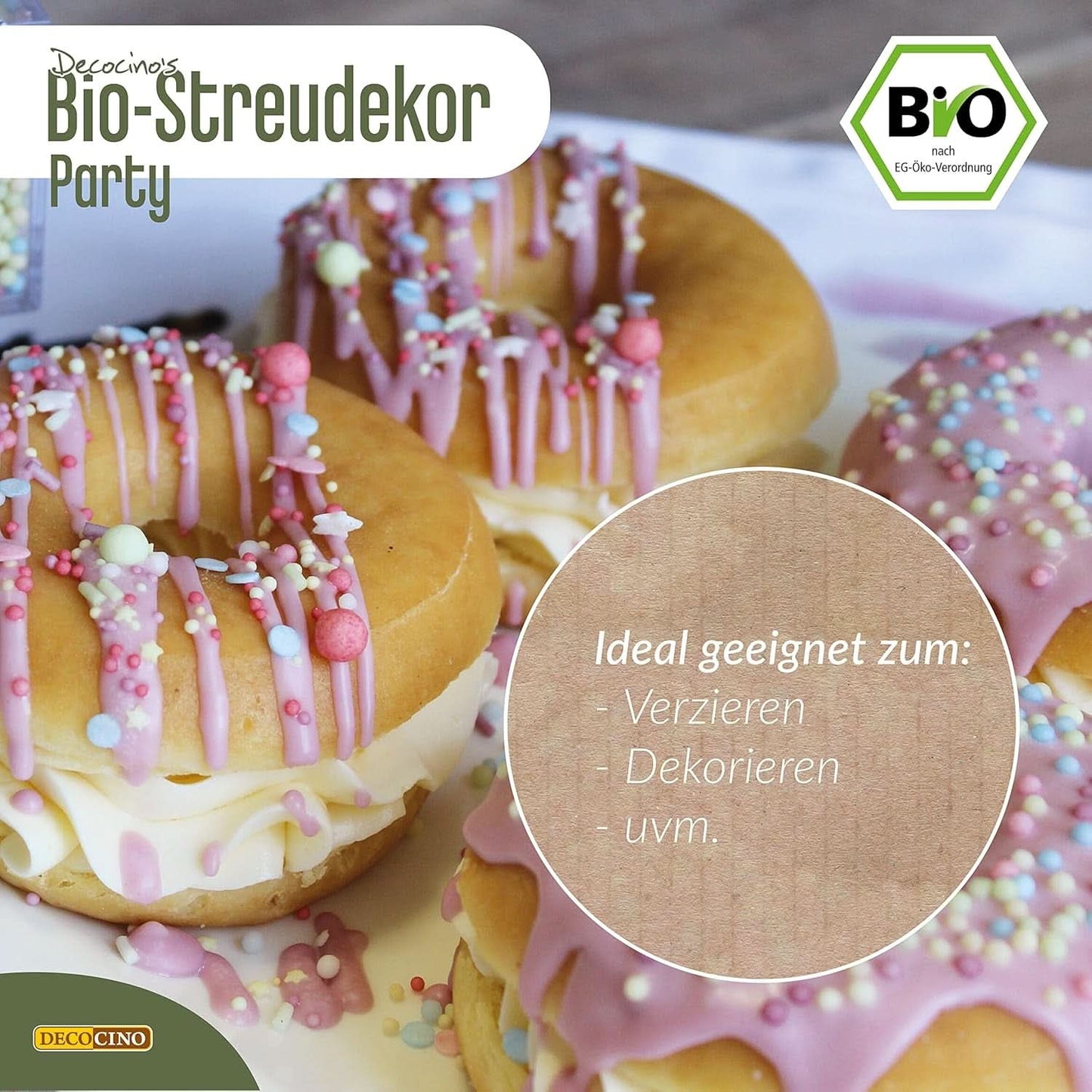 DECOCINO Ekologisk dextros Veganskt sockerströssel, 60 gram strössel Naty Shop