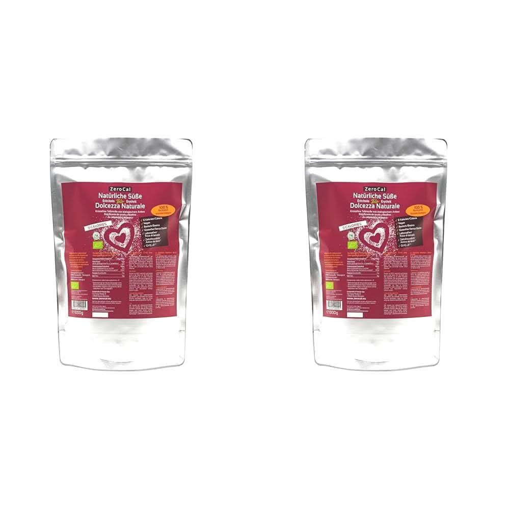 Zerocal - Organic Erythritol 1KG Sötningsmedel Naty Shop 2 x 1 Kg