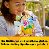 LEGO Creator 3-i-1 blomstersprinklerset, dekoration av barnrum, bygg en sprinkler med en bukett blommor, gummistövlar eller 2 leksaksfåglar, kreativ present till flickor och pojkar 8 år gamla 31149 Byggset Besuche den LEGO-Store