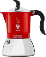 Bialetti Fiammetta induktionskaffemaskin, 2 koppar (100 ml), lämplig för alla typer av hällar, elegant design, svart