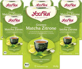 Yogi-te - Matcha grönt te med citron, ekologiskt ayurvediskt grönt te, grönt te, Matcha, citrongräs och lime, Yogi-te 6-pack, 6x17 tepåsar (totalt 102 tepåsar)