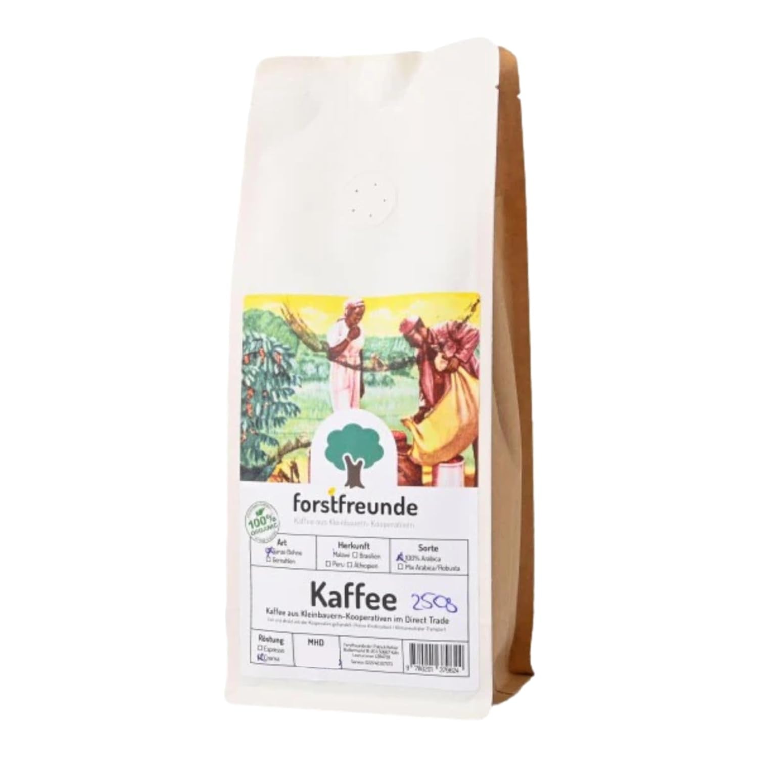 Kaffe från Peru | 250g fullkorn | 100 % Arabicabönor | Andinska kaffe | fin kvalitet, naturlig, från Sydamerika | traditionella variationer av kaffe Típica | rättvis handel