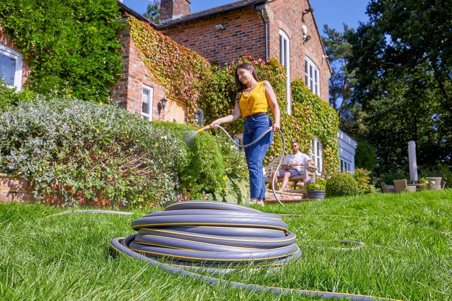 HOZELOCK-slang - Ultramax 12,5 mm x 30 m, upp till 70 % återvunnen PVC, robust, väderbeständig, vridfri, böj- och krossbeständig, grå