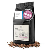 KING'S COFFEE - WHITE EDITION - lätt blandning 100% Arabica från Etiopien, Mexiko, Peru och Tanzania - liten sats rostning i Italien - hela espressobönor för portafiltermaskiner - 1 kg