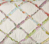 Laura Ashley Home Rüschen Garden Collection täcke, 100 % bomull, Ultramjuk, För alla årstider, Vändbar, Elegant, Dubbelsäng, Krämfärgad (197783) Täcken och täcken Naty Shop