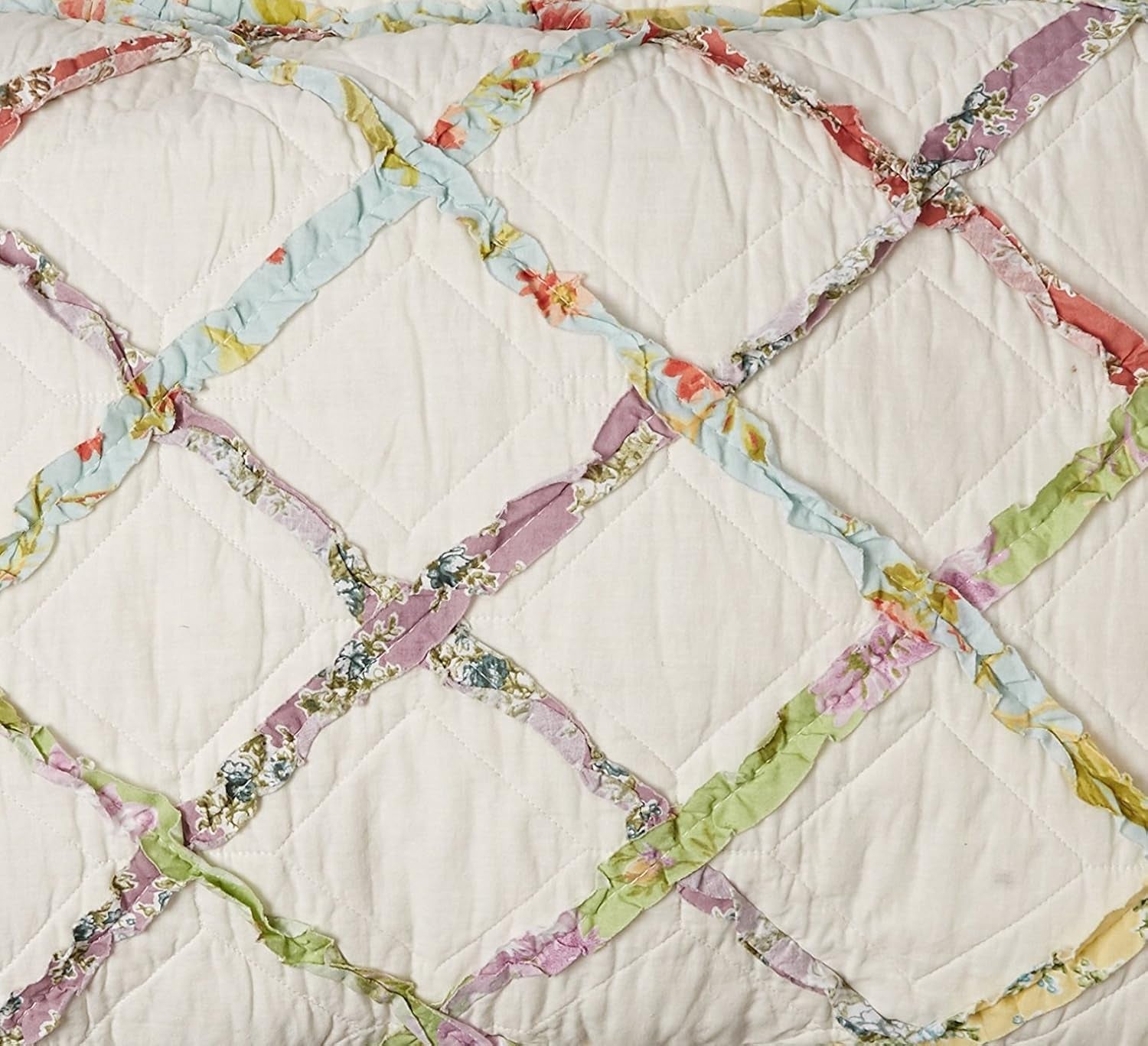 Laura Ashley Home Rüschen Garden Collection täcke, 100 % bomull, Ultramjuk, För alla årstider, Vändbar, Elegant, Dubbelsäng, Krämfärgad (197783) Täcken och täcken Naty Shop