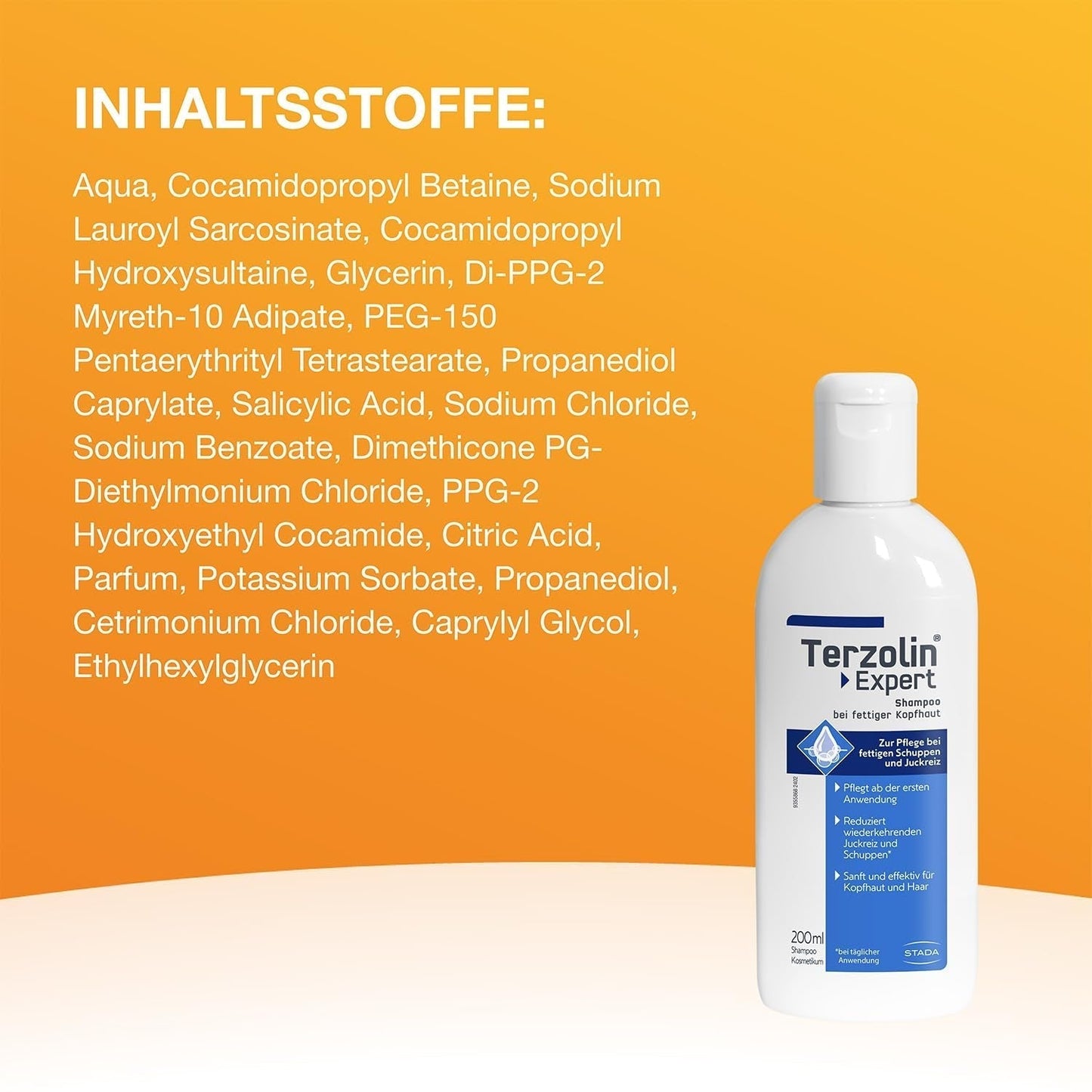 Terzolin Expert Schampo för fet hårbotten och hår, mot mjäll, 200 ml dusch och bad Terzolin