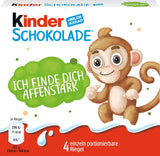 Kinderchoklad (20 x 50 g) - Alla hjärtans dag-present till honom och henne, karneval och fastelavnsgodis - Fyllda mjölkchokladkakor - 20 förpackningar med 4 individuella barer vardera