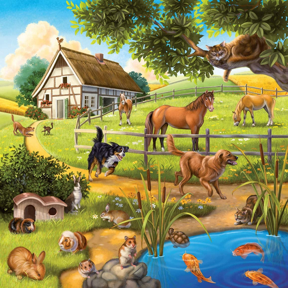 Ravensburger Pussel för barn - 09265 Skog/Zoo/Djur - pussel för barn över 5 år, med 3X49 bitar Puzzle Naty Shop