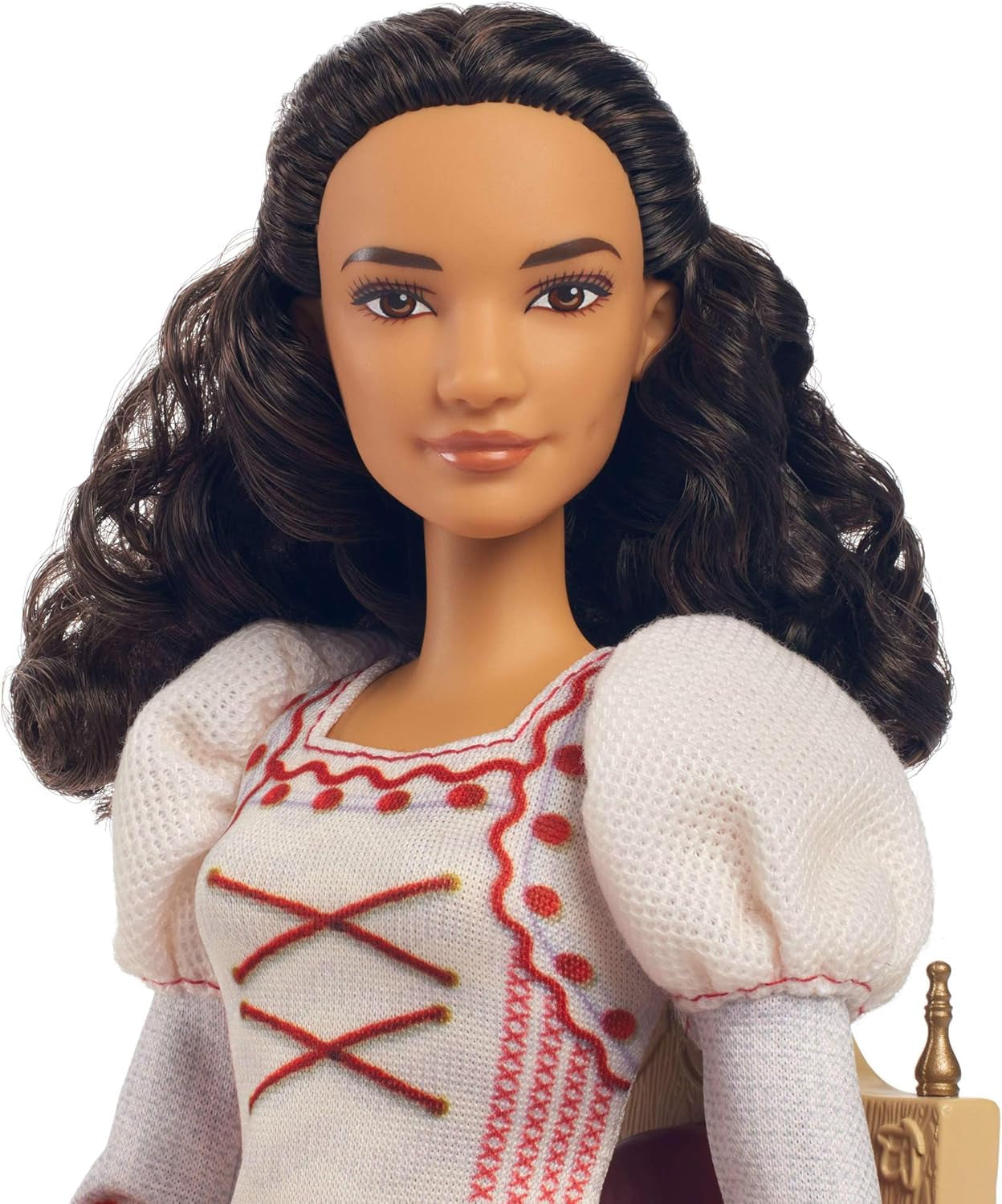 Mattel Wicked Nessarose modedocka och tillbehör, inklusive rullstol, med lockigt brunt hår, olika poser och avtagbar balklänning, HXY36