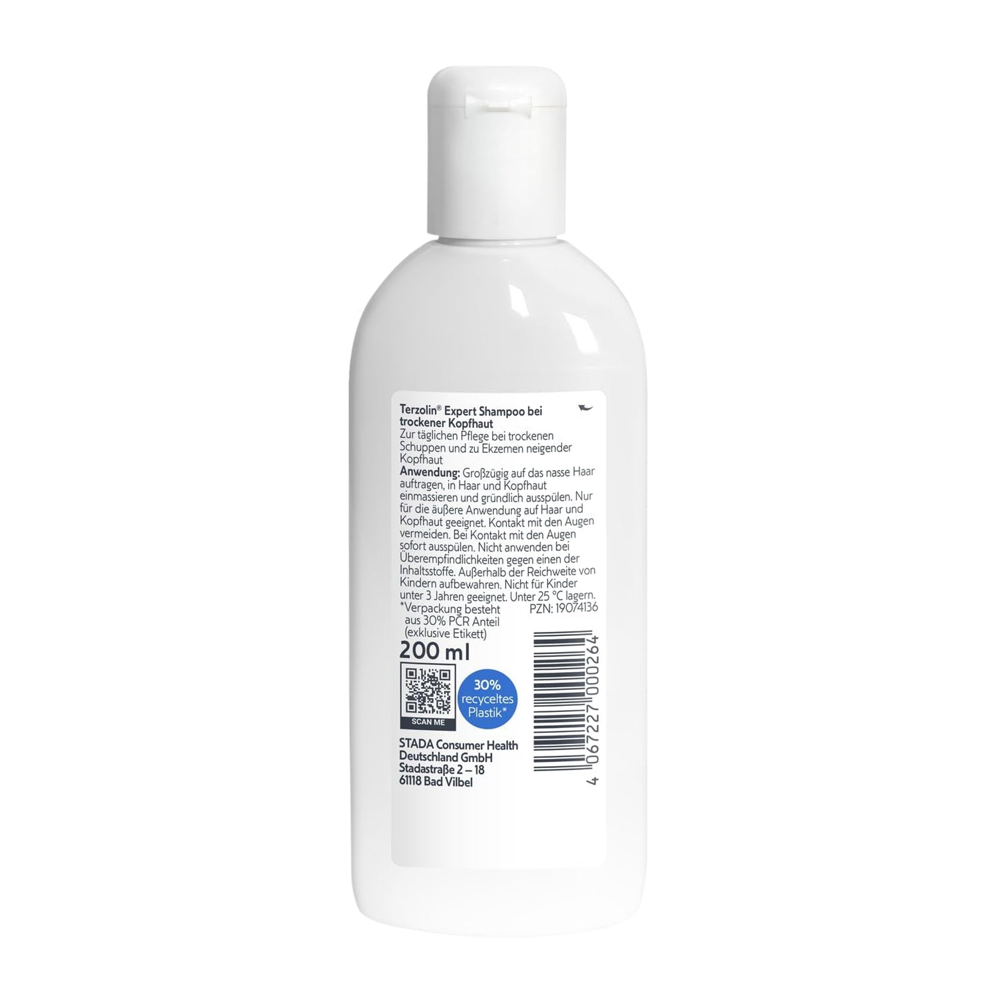 Terzolin Expert Schampo för fet hårbotten och hår, mot mjäll, 200 ml dusch och bad Terzolin