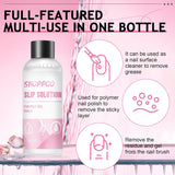 Polygel Nail Solution, Poly Gel Slip Solution Nail Kit, Polygel Liquid Nail Solutions 75 ml, 5 nagelklämmor, 3 nagelborstar, 1 kristallkopp, 100 rengöringsark
