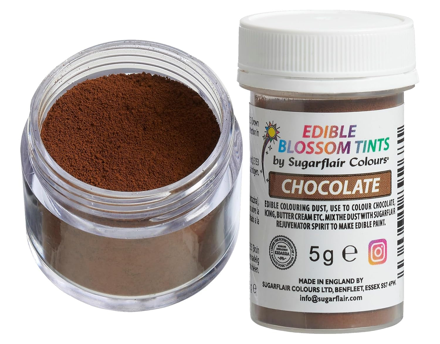Sugarflair Blossom Tint Dust Chocolate Food Coloring Powder - Livsmedelsfärgpulver för tårtdekorering, sockerpasta, fondant, glasyr, choklad, smörkräm, macarons och mer - 5G