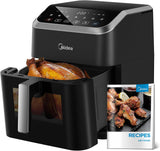 Midea Hot Air Fryer 2L, 1150W Airfryer, Oljefri, Hot Air Fryer, Automatisk avstängningsfunktion Hushållsapparater Naty Shop 7L