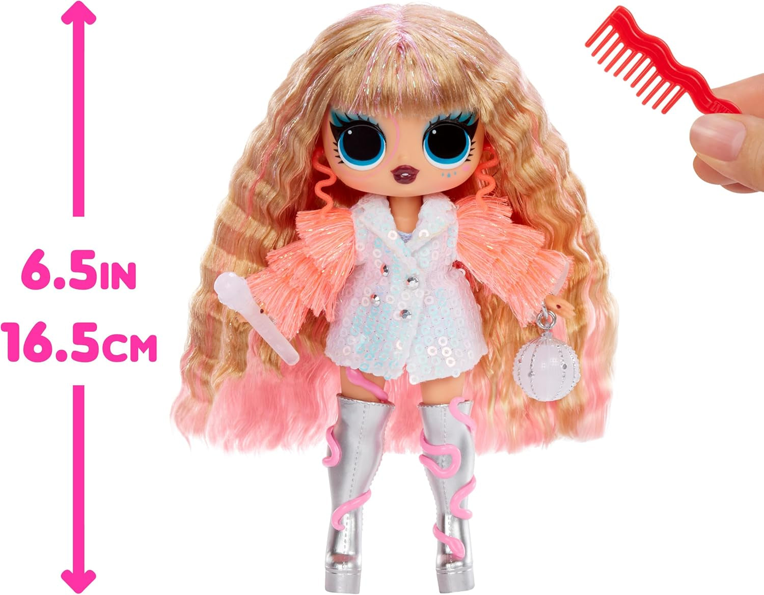 LOL Överraskning! Tweens Neon Pop Stars - Thea Stars - 1 modedocka med bakgrundsbelysta överraskningar och över 10 Pop Star-kläder och accessoarer, inklusive hennes rosa gitarr, present till barn från 4 år och uppåt
