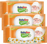 Känsliga babyservetter, 0 % doft, 98 % naturlig formel som återställer hudens pH-balans, friskhetstätning, 54 våtservetter