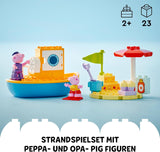 LEGO DUPLO Peppas båttur: Leksats för leksaksbåt att bygga och bygga om med 2 figurer, kreativ leksak, presentidé för 2-åringar, pojkar och flickor 10432 Byggset Besuche den LEGO-Store