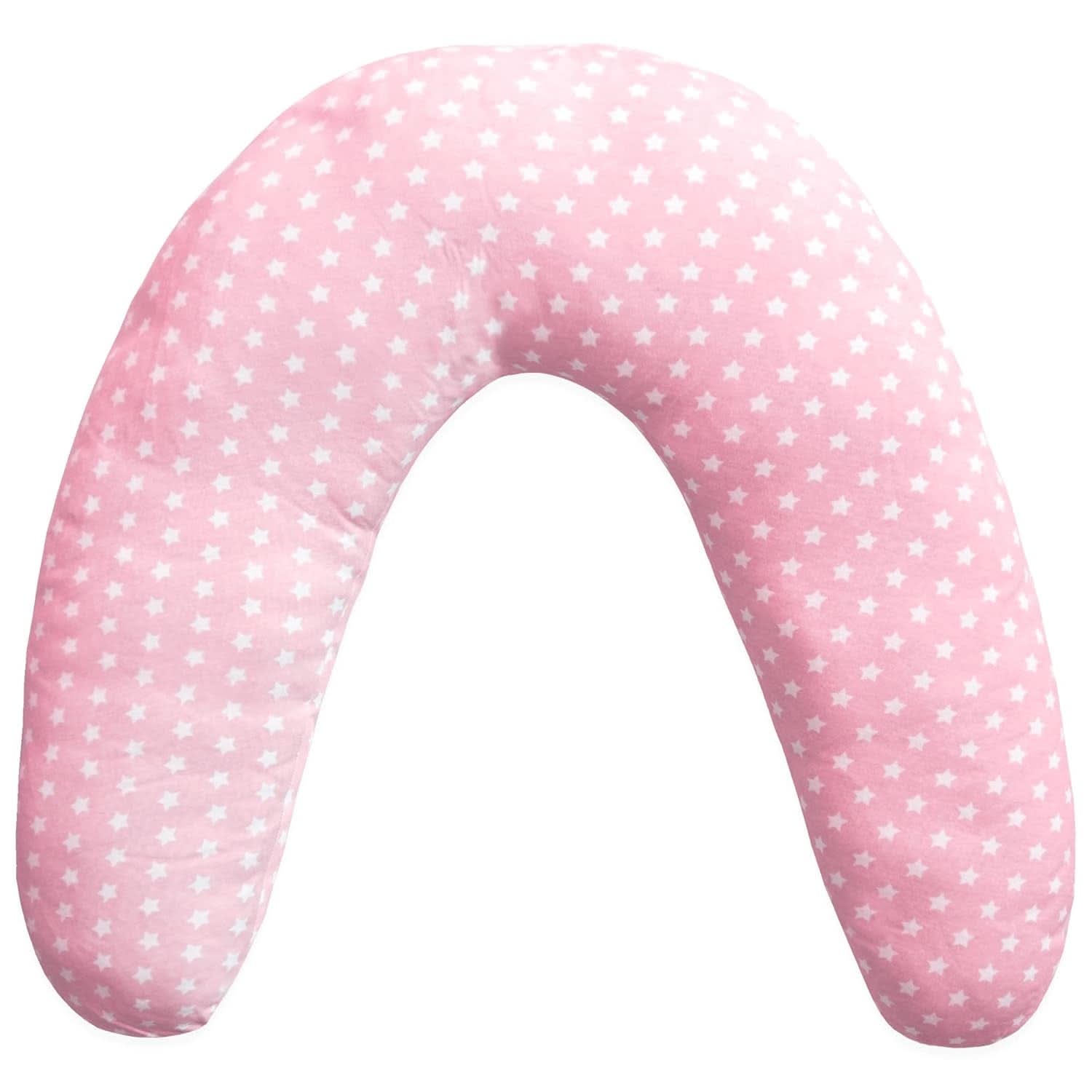 Amningskudde för nyfödda, XL, 100% bomullsöverdrag, avtagbar och tvättbar, Polyesterfyllning, Stjärnmönster Tillbehör Mat och amning Bebe Naty Shop Pink XL