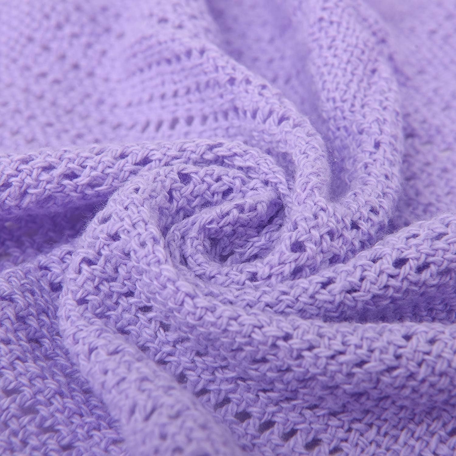 Familjesängkläder Rosa Dubbelsäng Cellulär filt Bomull Vändbar Stort överkast Lätt värmemjukt Traditionell cellfilt 230 X 230 Cm Täcken och täcken Naty Shop Violet Enkelsäng (180X230Cm)