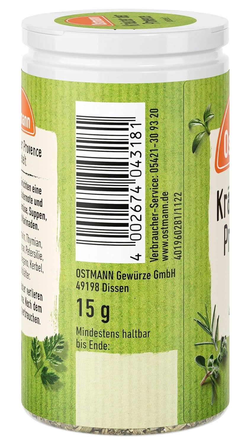 Herbs de Provence Ostmann, 15 G kryddor Naty Shop