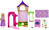 Disney Princess HMV99 - Rörlig Rapunzel docka och lektorn med kul överallt, 6 lekområden och 15 tillbehör, Inspirerad av Disney-filmen, Leksaker för 3 år gamla dockor Naty Shop Dolls Rapunzel's Tower