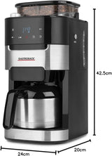 GASTROBACK Grind & Brew Pro termisk espressomaskin, silver, svart