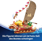 LEGO Ç€ Disney Moana 2: Moana's Adventure Raft - Leksaksbåt med segel, löstagbart däck, lägereld och 3 minidockor inklusive Loto och Moni - Present för tjejer 6+ och fans - 43270 Byggset Beuche den LEGO-Store